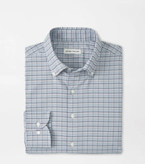 Peter Millar Leavenworth Performance Twill Sport Shirt - Blue Haze