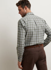 Peter Millar Whitecap Performance Flannel Sport Shirt - Basil