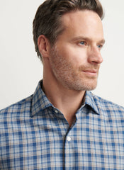 Peter Millar Whitecap Performance Flannel Sport Shirt - Blue Haze