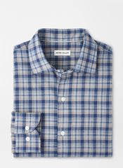 Peter Millar Whitecap Performance Flannel Sport Shirt - Blue Haze