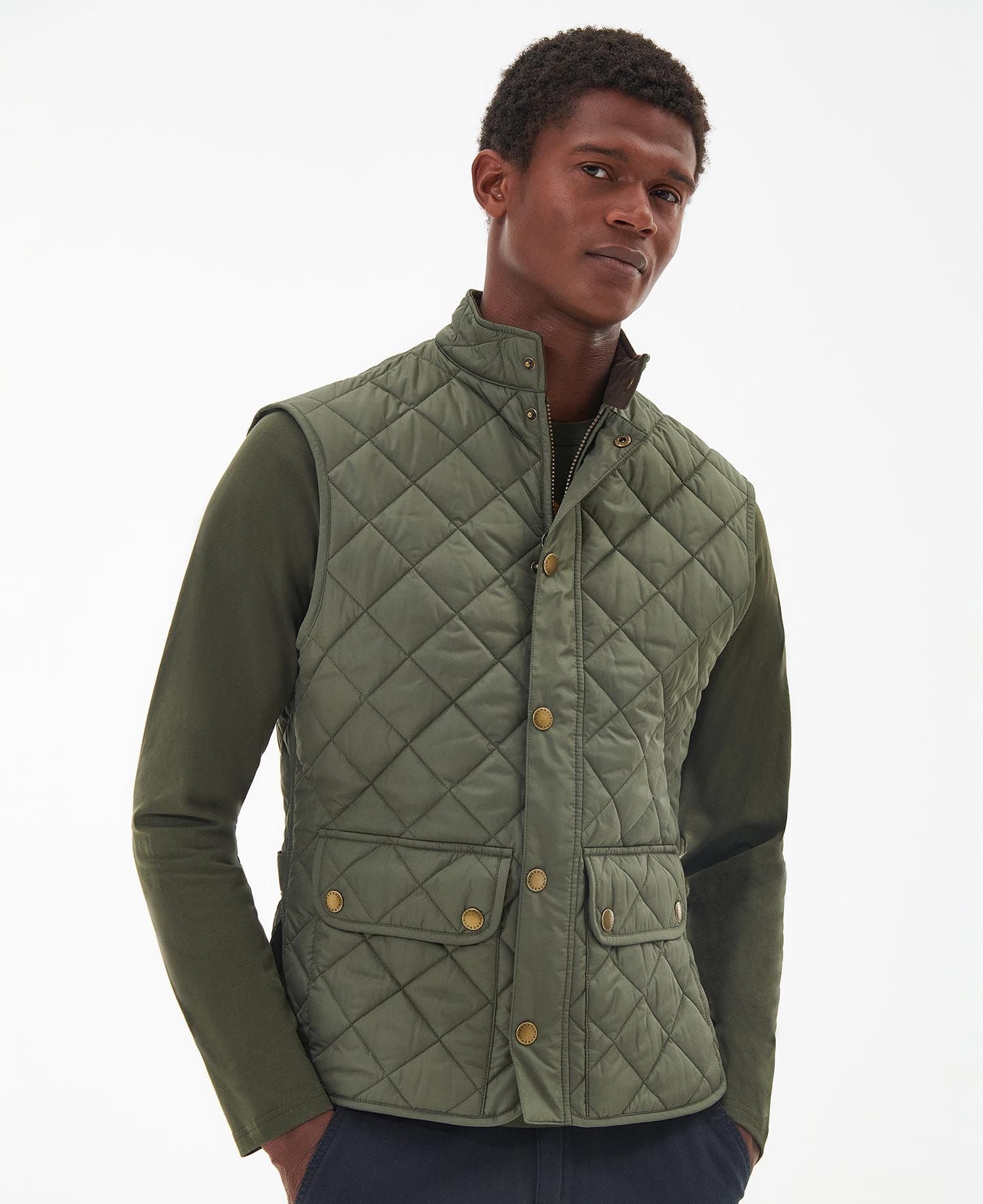 Barbour Lowerdale Quilted Vest in Dusty Olive – The Lucky Knot Men's