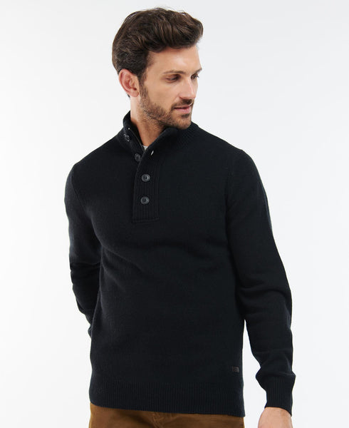 Barbour Mens Patch Crew Neck Sweater, Black (Size Medium)