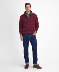 Barbour Nelson Essential Half Zip - Port