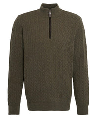 Barbour Ramsden Half Zip Knitted Jumper - Ivy Green