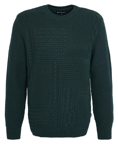 Barbour Casey Cable Crew Neck Sweater - Seaweed