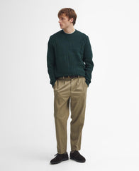 Barbour Casey Cable Crew Neck Sweater - Seaweed