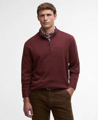 Barbour Kelson Half Zip Jumper - Fired Brick