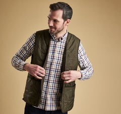 Barbour Polarquilt Waistcoat/Zip-In Liner - Olive