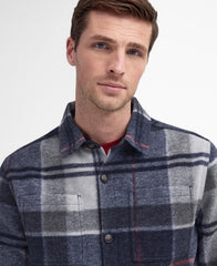 Barbour Chapter Tailored Check Overshirt - Blue Granite