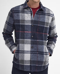 Barbour Chapter Tailored Check Overshirt - Blue Granite