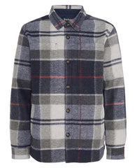 Barbour Chapter Tailored Check Overshirt - Blue Granite