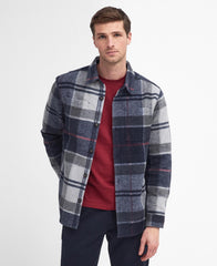 Barbour Chapter Tailored Check Overshirt - Blue Granite