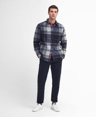 Barbour Chapter Tailored Check Overshirt - Blue Granite