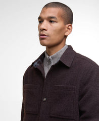 Barbour Marlow Tailored Wool Blend Overshirt - Dark Oak