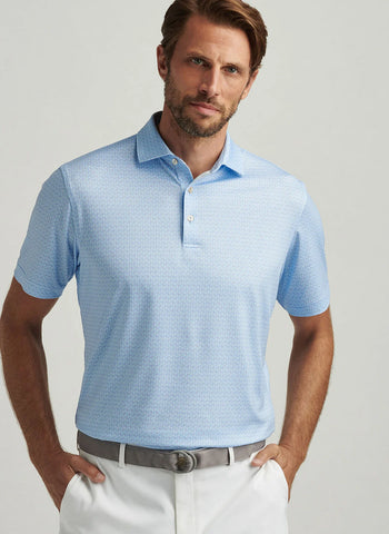 Peter Millar Vega Performance Jersey Polo - Cottage Blue