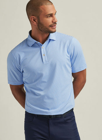 Peter Millar Linden Performance Jersey Polo - Blue Sea