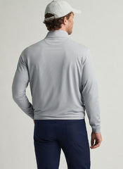 Peter Millar Perth Birdseye Performance 1/4 Zip - Gale Grey