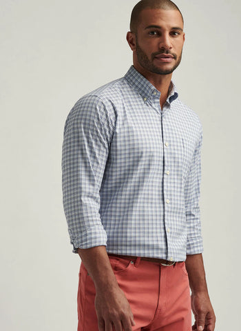 Peter Millar Albert Crown Lite Stretch Sport Shirt - Blue Freesia