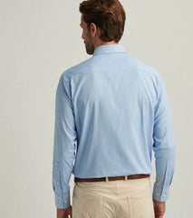Peter Millar Derwent Performance Twill Sport Shirt - Seaport Blue