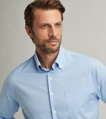 Peter Millar Derwent Performance Twill Sport Shirt - Seaport Blue