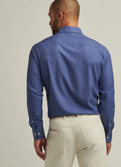 Peter Millar Winnipeg Performance Poplin Sport Shirt - Azurite