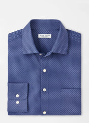 Peter Millar Winnipeg Performance Poplin Sport Shirt - Azurite