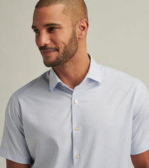 Peter Millar Champers Performance Poplin Sport Shirt - White