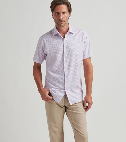 Peter Millar Hudson Performance Poplin Sport Shirt - Palmer Pink