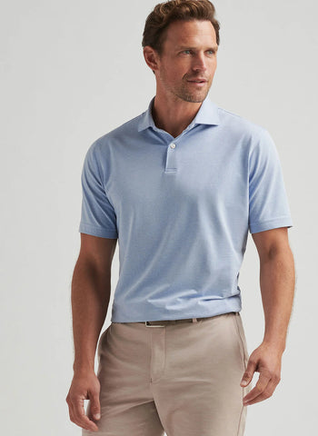 Peter Millar Albatross Cotton Blend Pique Polo - Angelite