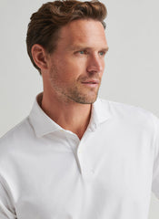 Peter Millar Albatross Cotton Blend Pique Polo - White