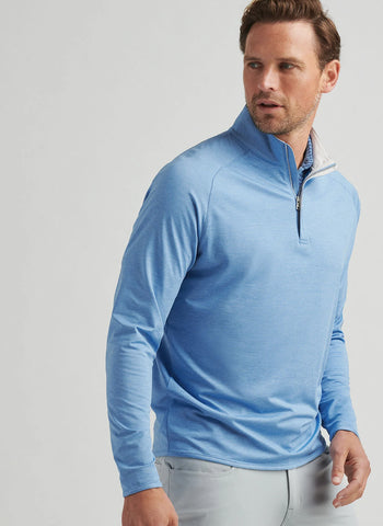 Peter Millar Stealth Performance 1/4 Zip - Fountain Blue