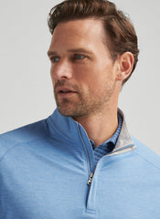 Peter Millar Stealth Performance 1/4 Zip - Fountain Blue