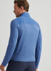 Peter Millar Solstice Performance Hybrid Full Zip Cardigan - Ocean Blue