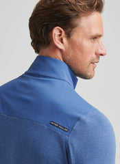 Peter Millar Solstice Performance Hybrid Full Zip Cardigan - Ocean Blue