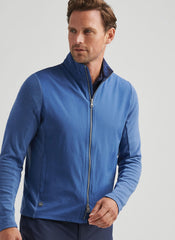 Peter Millar Solstice Performance Hybrid Full Zip Cardigan - Ocean Blue