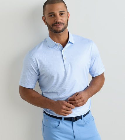 Peter Millar Medina Performance Jersey Polo - Blue Bird