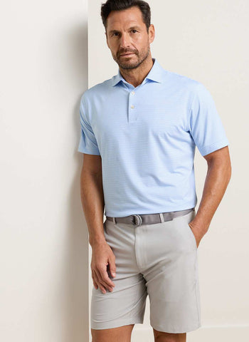 Peter Millar Bolt Performance Jersey Polo - White