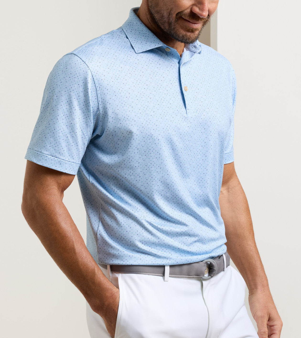 Peter Mil!ar Pennants Performance Jersey Polo - Storm Blue