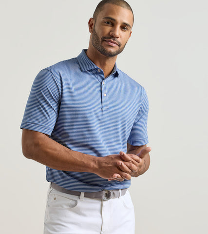 Peter Millar Merion Performance Jersey Polo - Windsor Blue