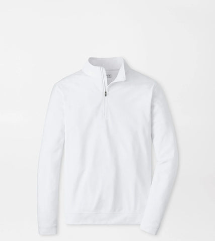 Peter Millar Perth Cross Hatch Performance 1/4 Zip - White