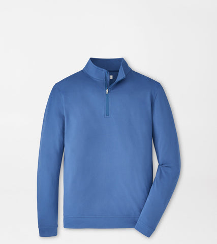 Peter Millar Perth Cross Hatch Performance 1/4 Zip - Windsor Blue
