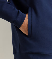 Peter Millar Cradle Pique Performance Full Zip - Navy