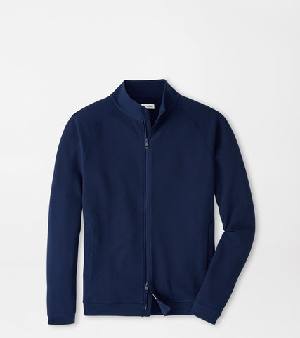 Peter Millar Cradle Pique Performance Full Zip - Navy