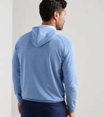 Peter Millar Pine Performance Hoodie - Blue Bird