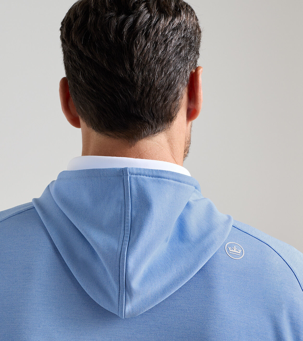 Peter Millar Pine Performance Hoodie - Blue Bird