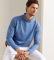 Peter Millar Pine Performance Hoodie - Windsor Blue