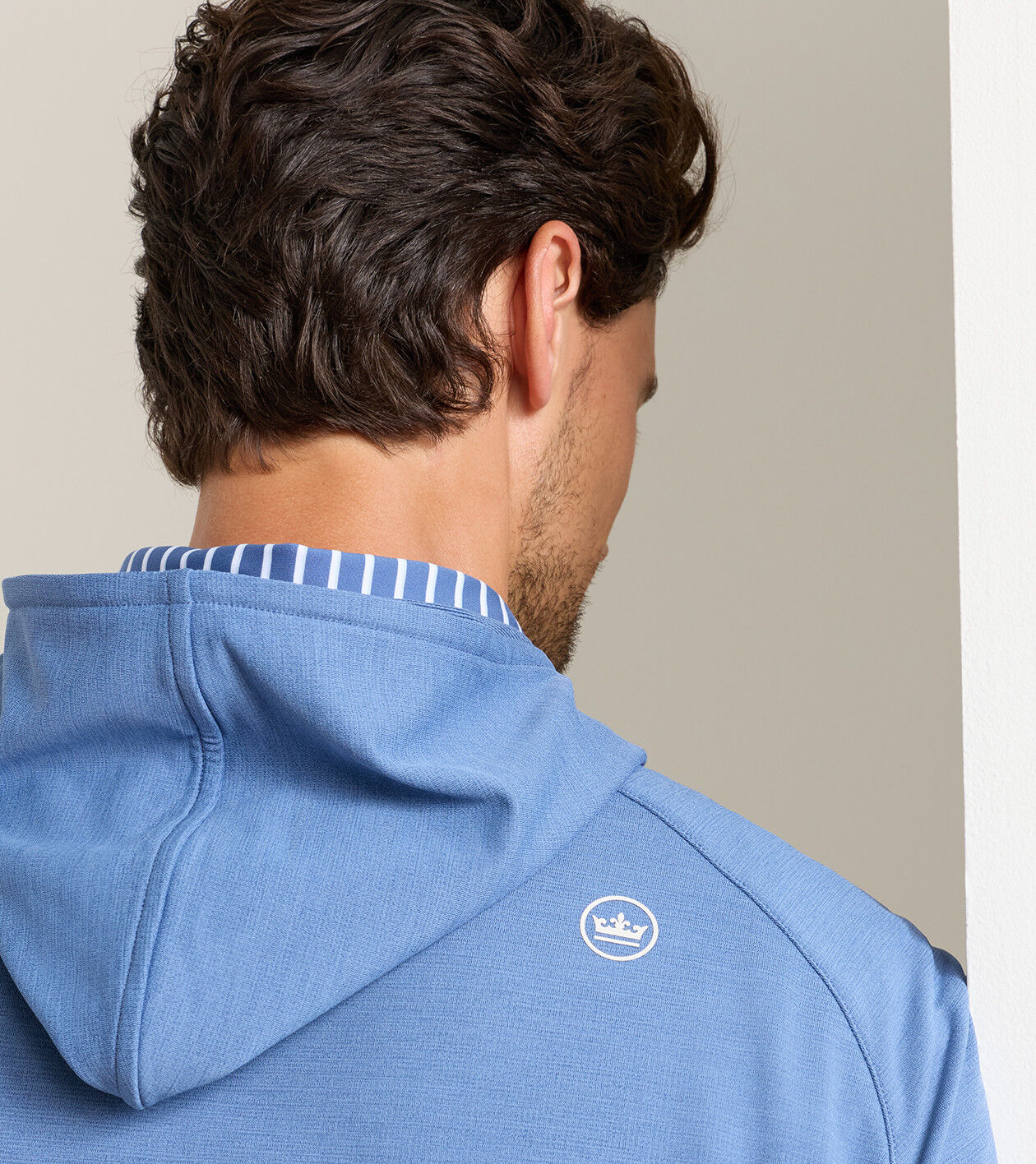 Peter Millar Pine Performance Hoodie - Windsor Blue