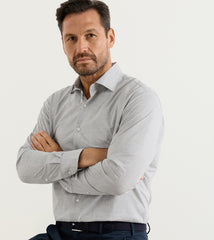 Peter Millar Brighton Perfect Poplin Sport Shirt - British Grey