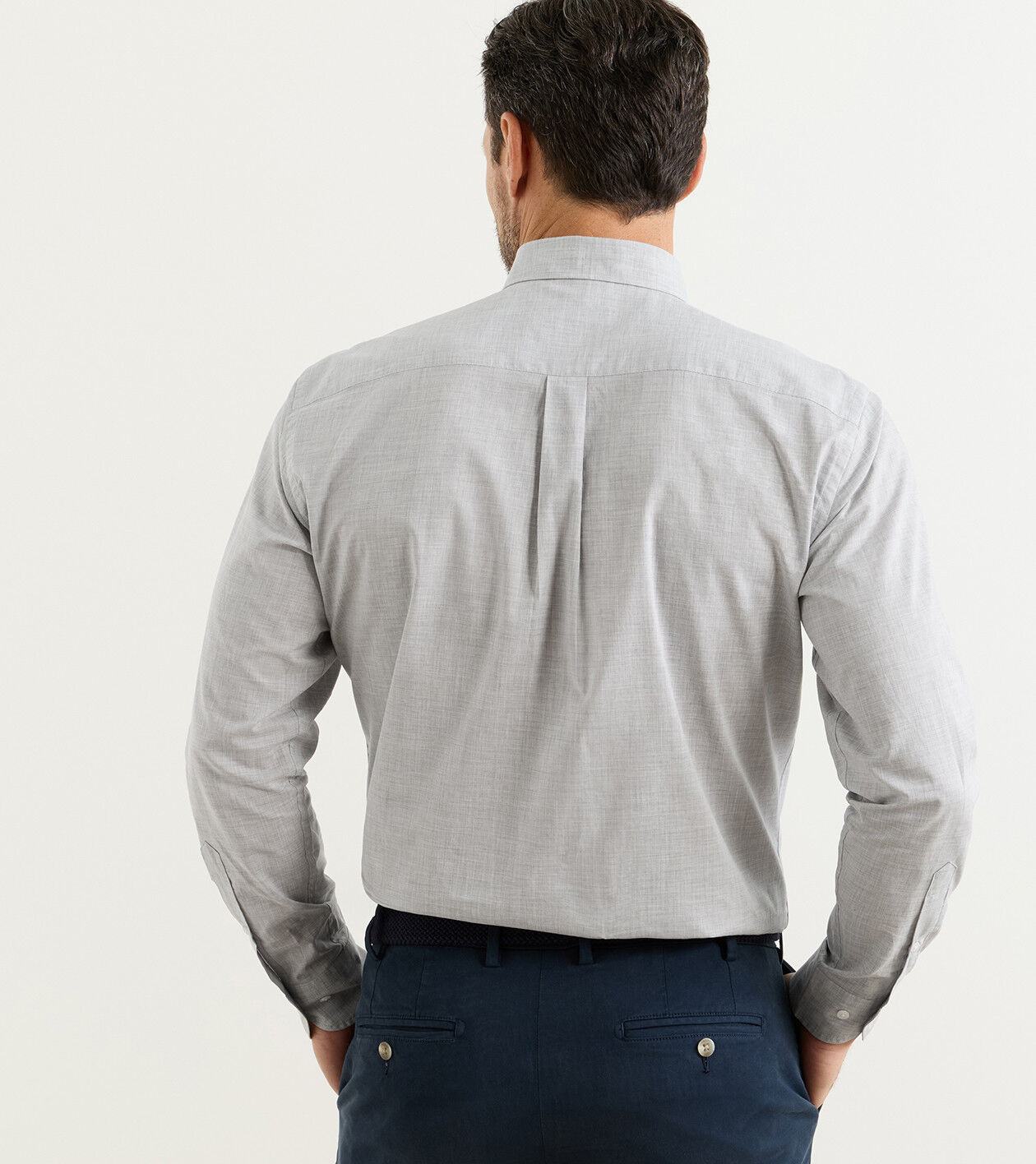 Peter Millar Brighton Perfect Poplin Sport Shirt - British Grey