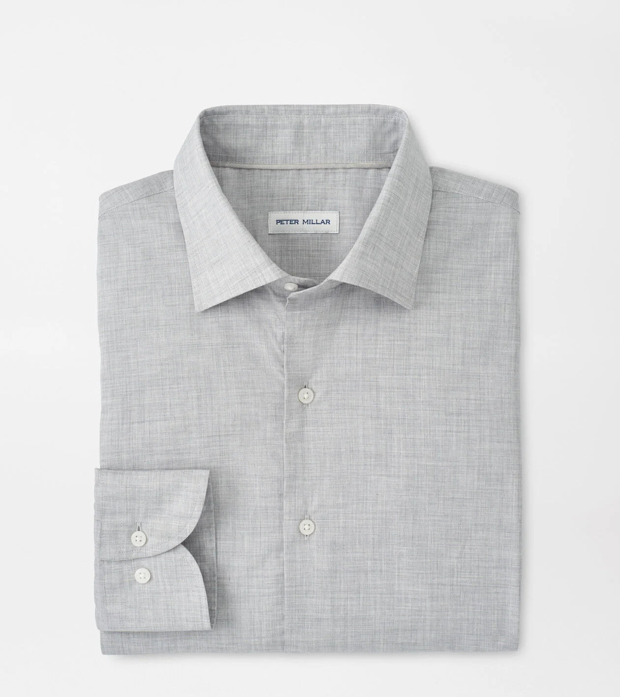 Peter Millar Brighton Perfect Poplin Sport Shirt - British Grey